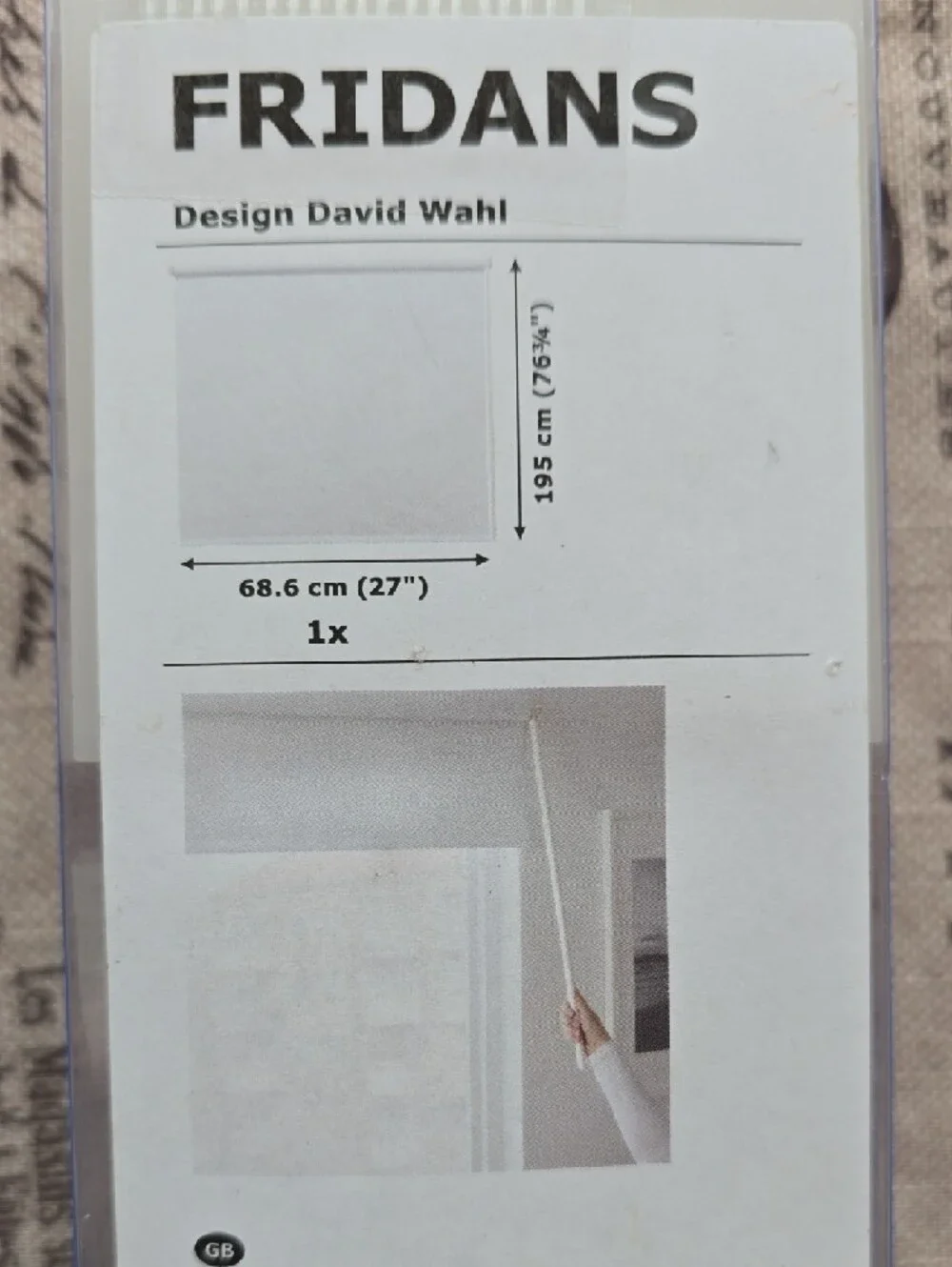 IKEA FRIDANS Black-out roller blind, white, 27x76 ¾ 